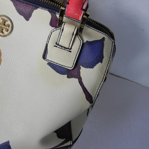 TORY BURCH ROBINSON ALPINE FLORAL SATCHEL CROSSBODY LEATHER BAG - Picture 7 of 9